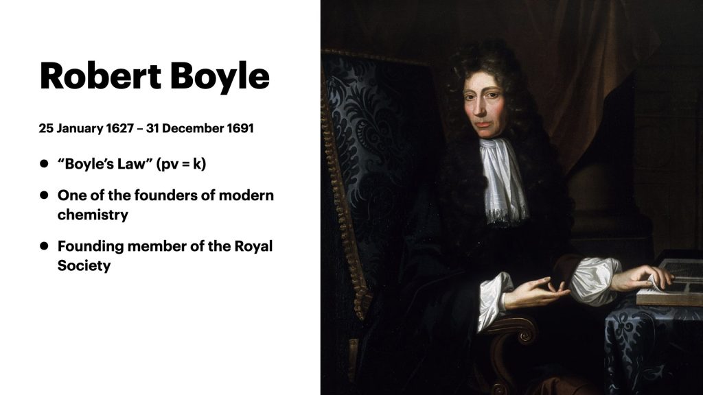 Portrait of Robert Boyle (1627-1691) in a dark jacket